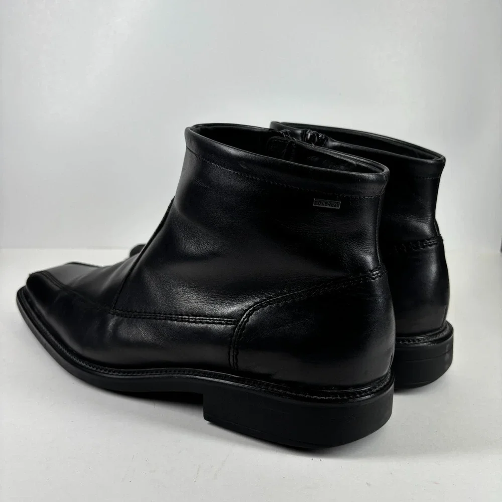 Lloyd Shoes Men's 11 Black Leather GORE-TEX Partelana Waterproof Zip Ankle Boots
